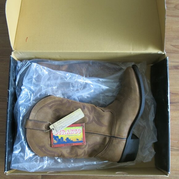 Durango Men's 12" Tan Pull On Leather Western Boots - Size 11D US New - Picture 4 of 8